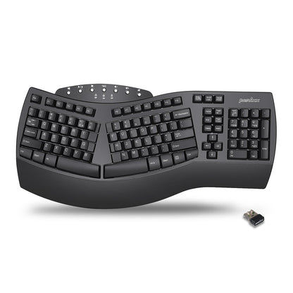 PeriSplit Ergonomic Keyboard with Wrist Rest - Black