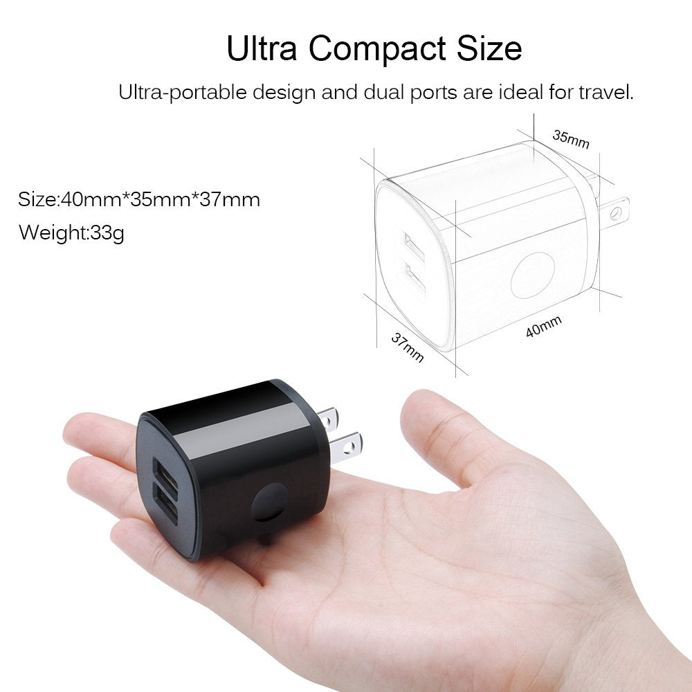 USB C Charger, AndHot Dual Port 2.1A Charger Block Plug+6ft Type C Fast Charging Cable for Samsung Galaxy S26 S25 S24 S23 S22 S21 S20 Note20 A57 A37 A17 A56 A16 A25 A35 A55 A15 A54 A14 A13 A23 A53 A32