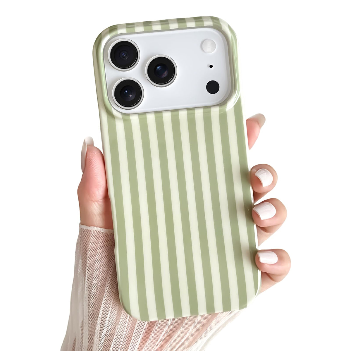Yeddabox for iPhone 17 Pro Max Case Cute Striped Phone Case Soft TPU Slim Shockproof Phone Cover for Women Girls, Pink
