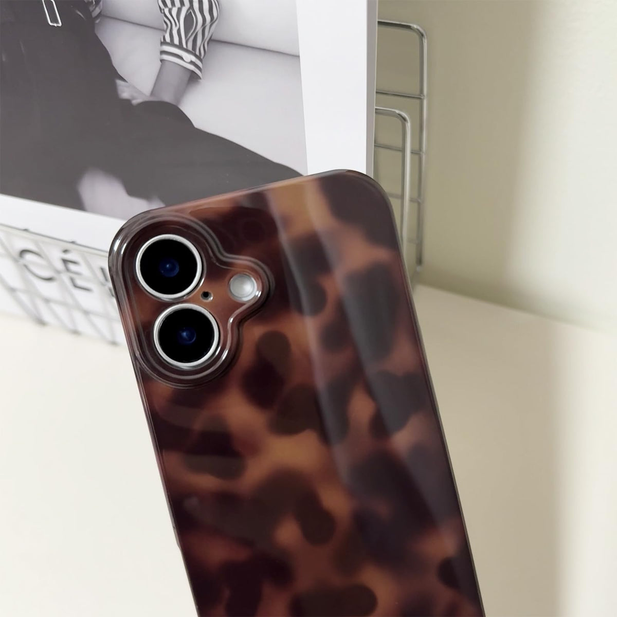 Cute Phone Case for iPhone 15 Pro Case Cheetah Leopard Print