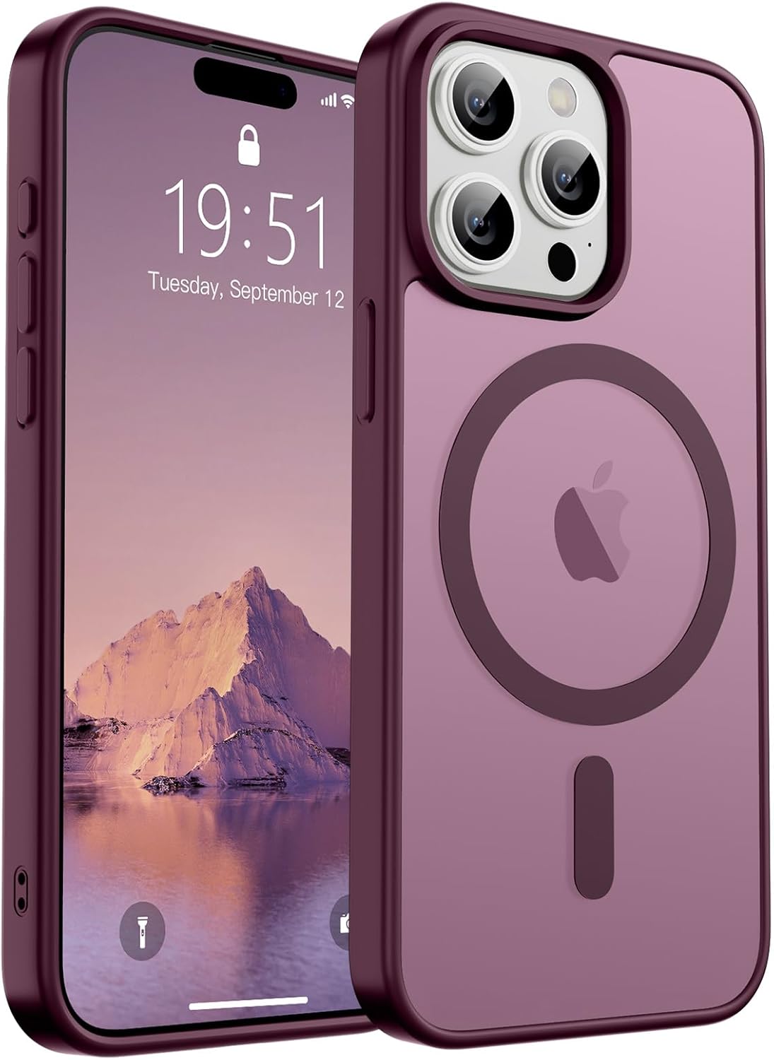SUPFINE Magnetic for iPhone SE Case 2022 (3rd)/2020 (2nd), iPhone 8 Case (Compatible with MagSafe) (Military Grade Drop Protection) Translucent Matte Phone Cover,Black