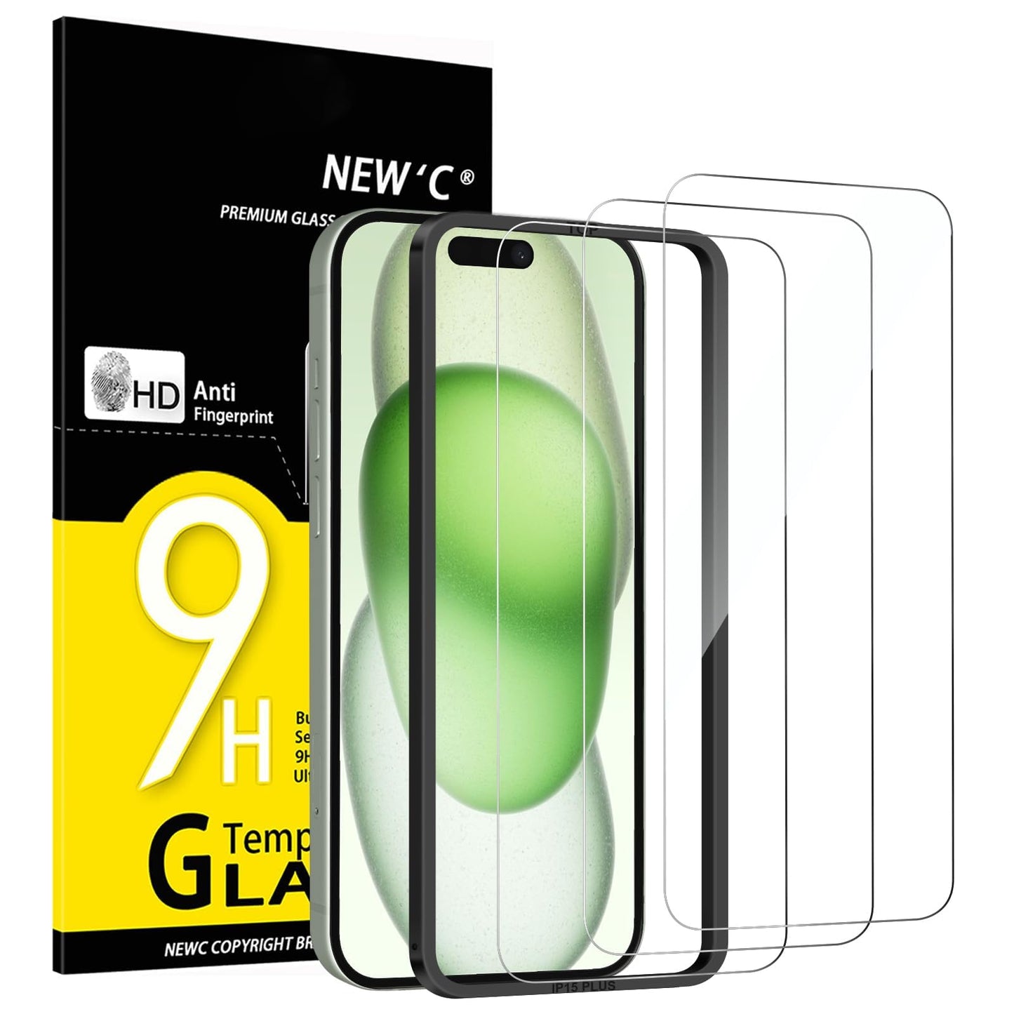 NEW'C 3 Pack iPhone 11/XR Tempered Glass Protectors
