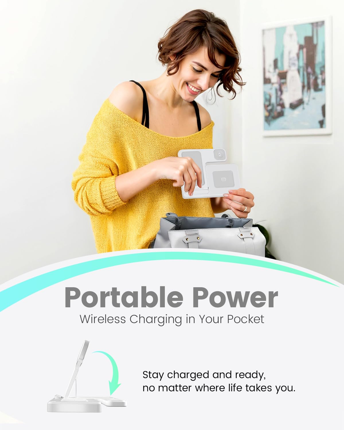 3-in-1 Charger Stand for iPhone, Watch, Airpods - Small Enterprise