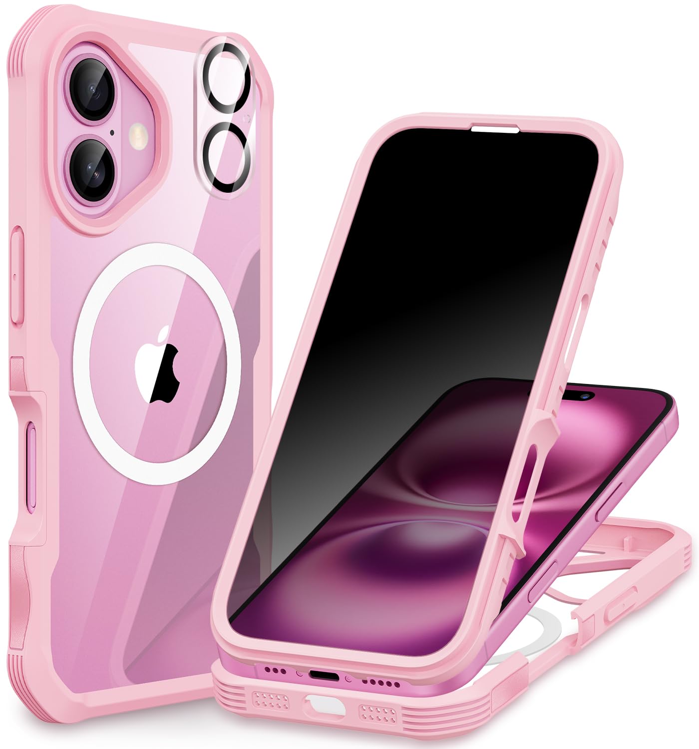 CENHUFO Privacy iPhone 14/13 Case with Glass Protector