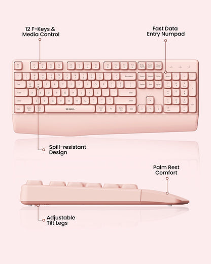 Seenda SyncPro: Ergonomic Bluetooth Keyboard & Mouse