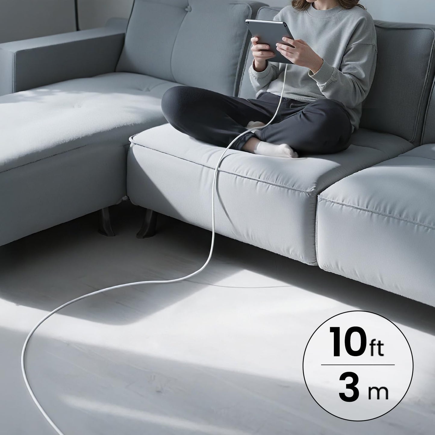 iPad Charger Fast Charging, 20W USB C Charger Block with 10FT & 6FT USB C to C Cable for iPad Pro 13/12.9/11 inch, iPad A16 11th/10th Generation, iPad Air 13/11 inch M4/M3/M2/5th/4th, iPad mini 7/6