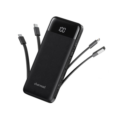 TravelMax 10K: Slim Power Bank w/ Built-in Cables - Small Enterprise