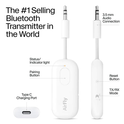 AirFly SE: Bluetooth Audio Adapter for Travel & More - Small Enterprise