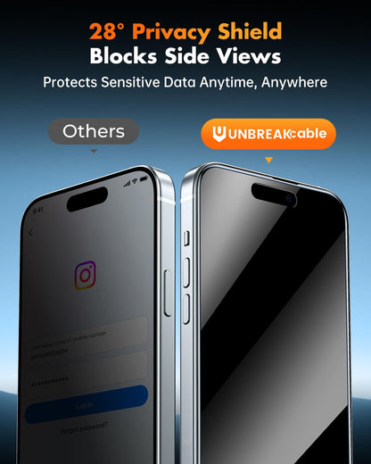 UNBREAKcable iPhone 16 Pro Max Privacy Screen 3 Pack