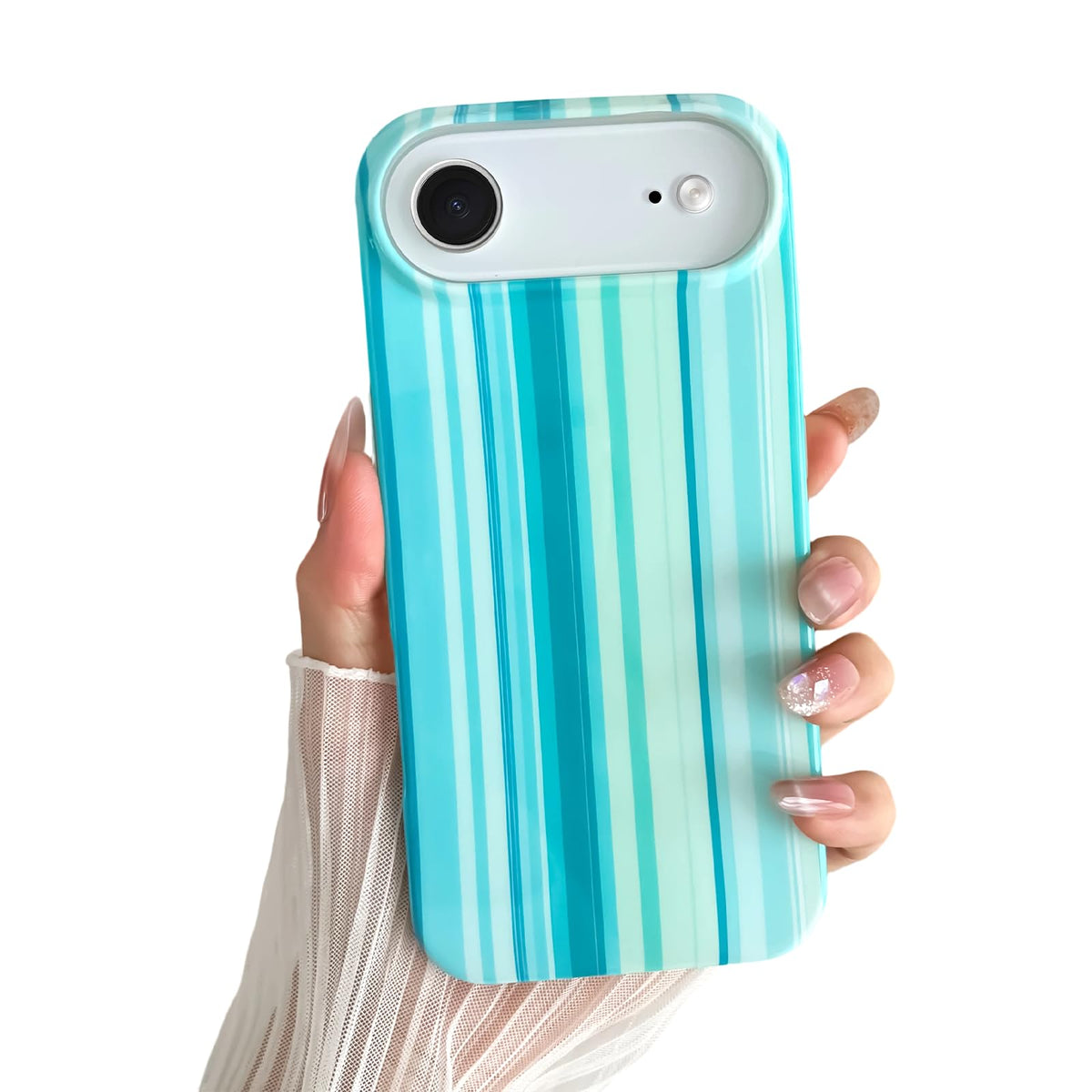 Yeddabox for iPhone 17 Pro Max Case Cute Striped Phone Case Soft TPU Slim Shockproof Phone Cover for Women Girls, Pink
