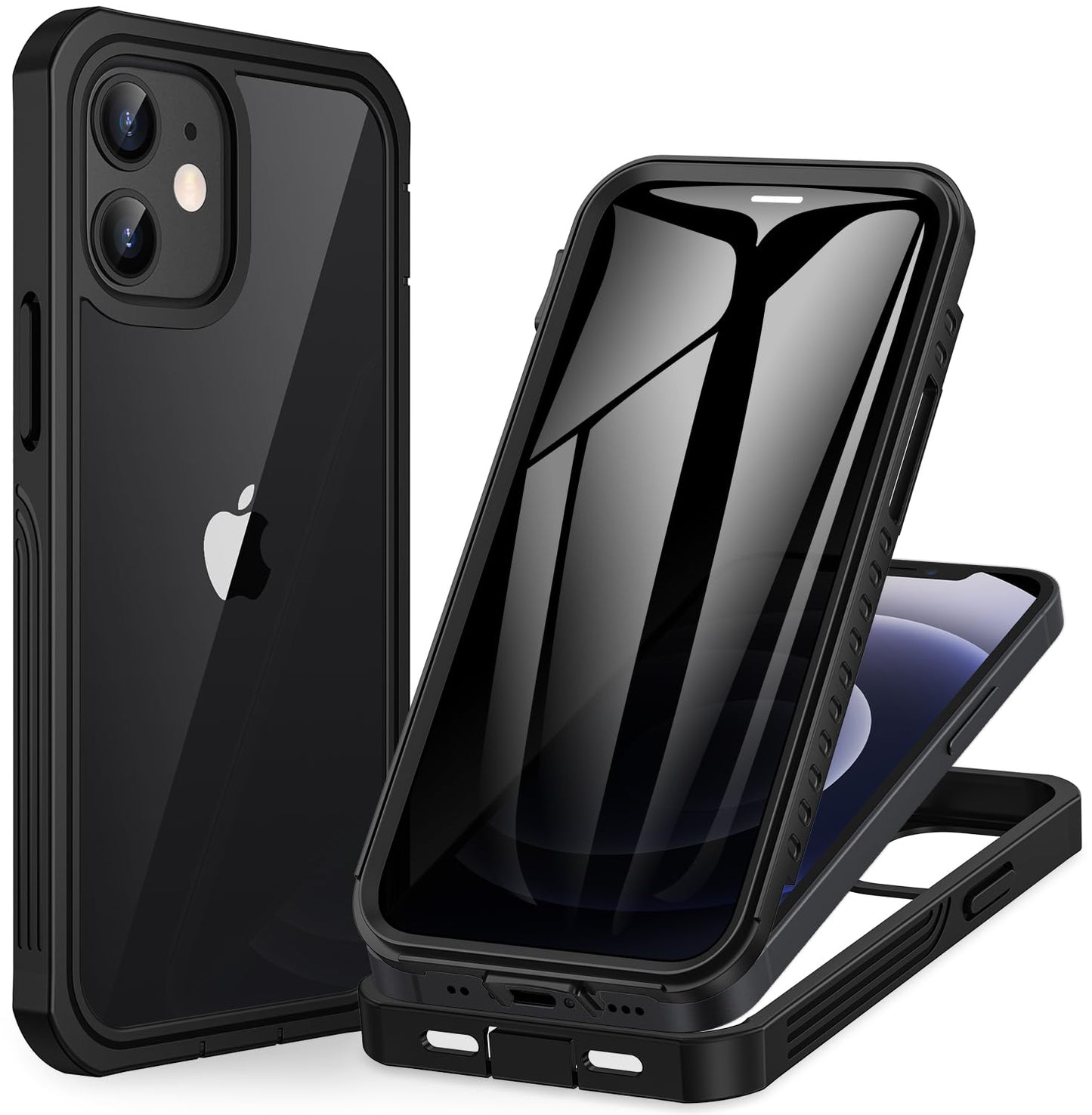 CENHUFO Privacy iPhone 14/13 Case with Glass Protector