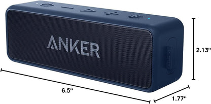 Anker Soundcore 2 Portable Bluetooth Speaker with Stereo Sound, Bluetooth 5, Bassup, IPX7 Waterproof, 24-Hour Playtime, Wireless, Speaker for Home, Outdoors, Travel