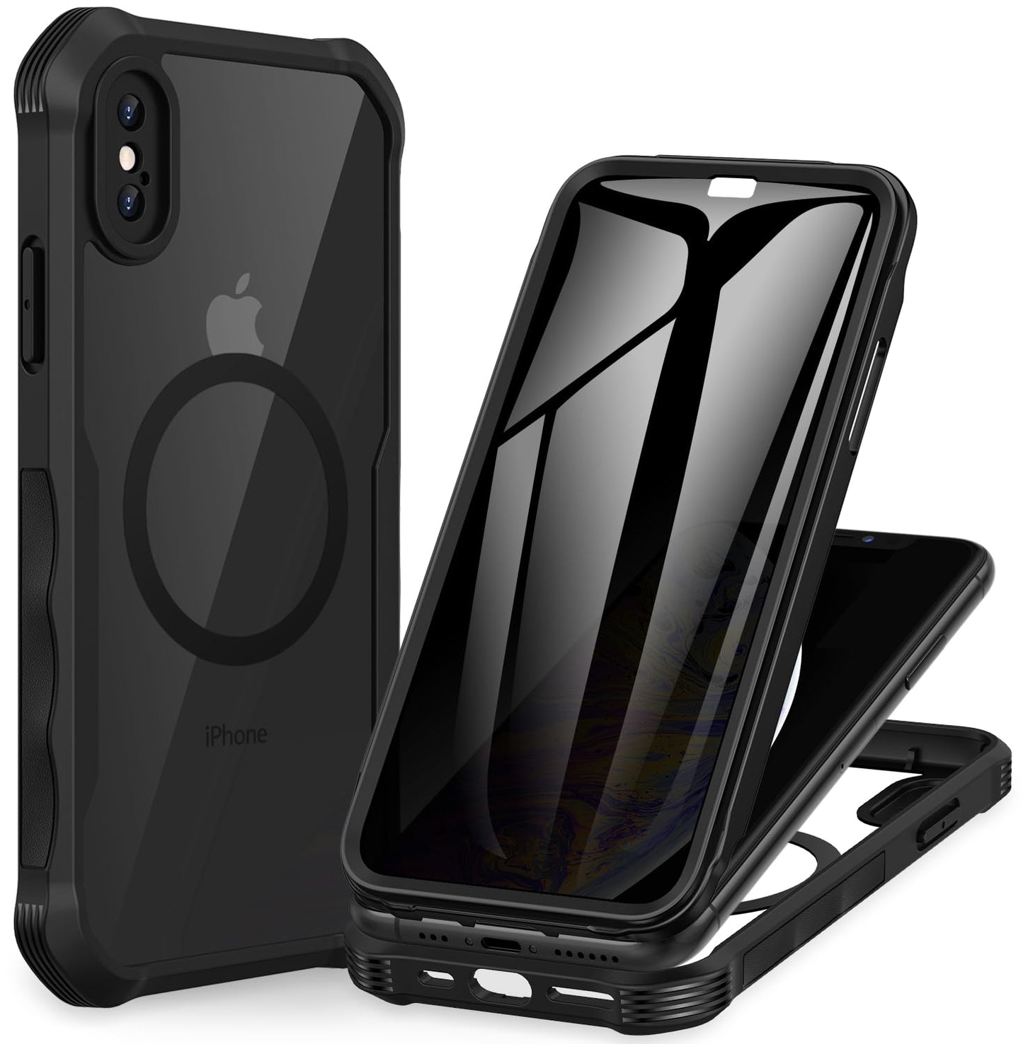 CENHUFO Privacy iPhone 14/13 Case with Glass Protector