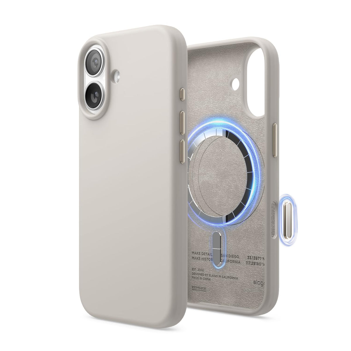 elago Premium Magnetic Silicone Case for iPhone Air Stone