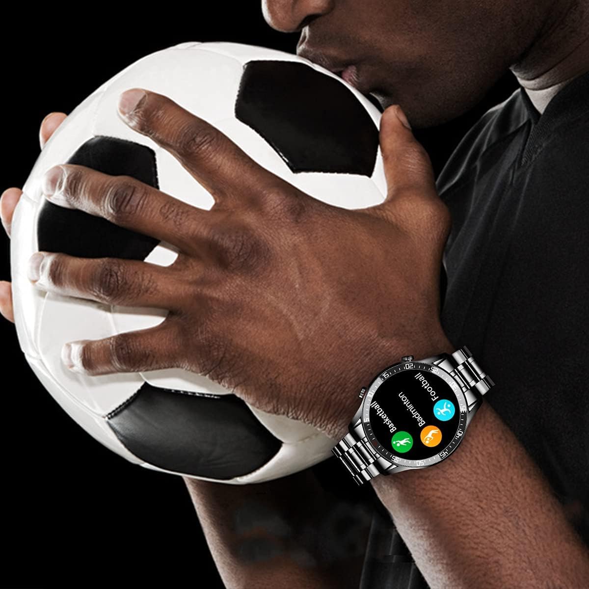 Smart Watches for Men, Fitness Tracker with GPS and Pedometer, Dial/Receive Call Sports Watch, Blood Pressure/Heart Rate/Sleep Monitor, 1.3'' Full Touch Big Screen, Android and Ios Compatible