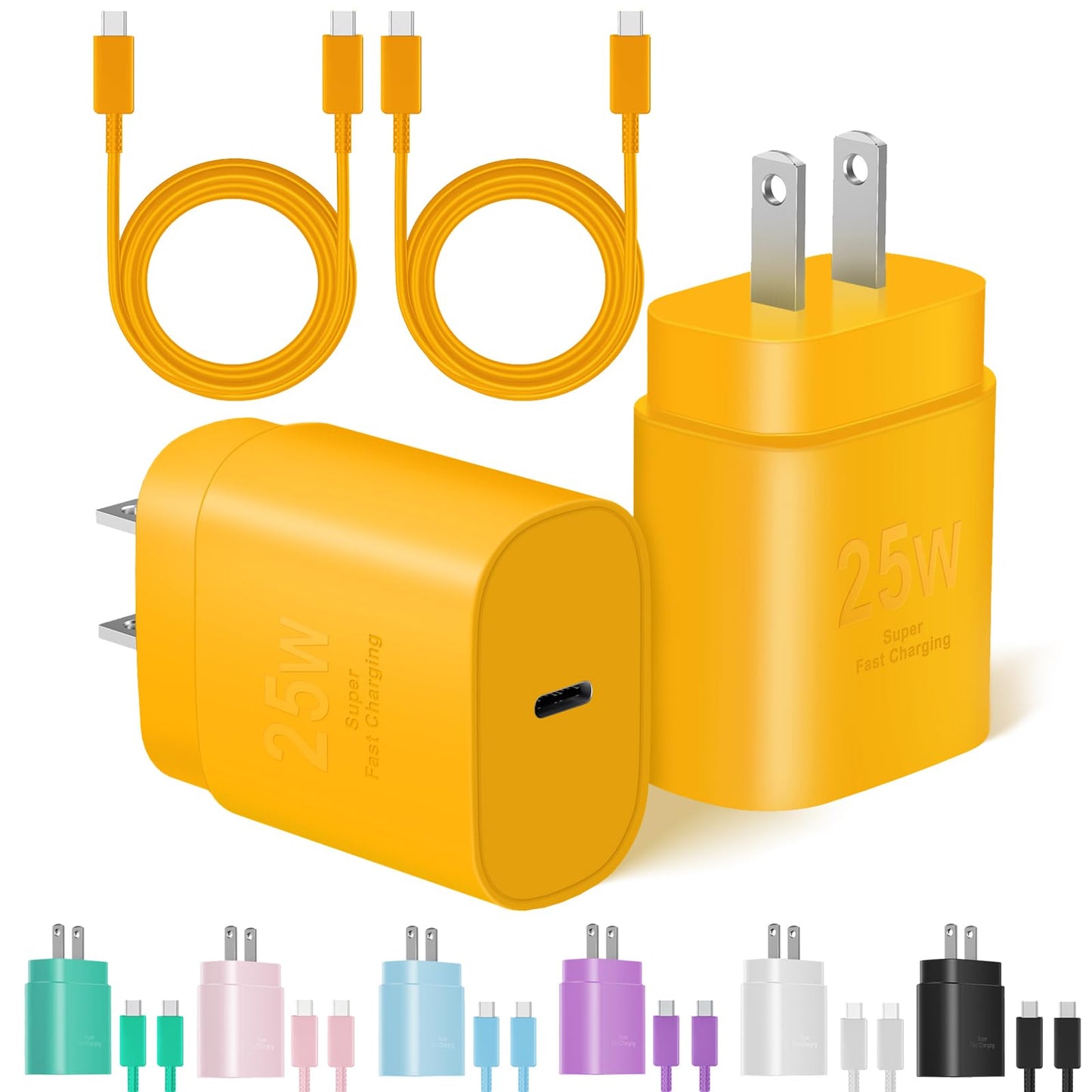 SwiftCharge Duo: 25W Type C Fast Charger Set - Small Enterprise