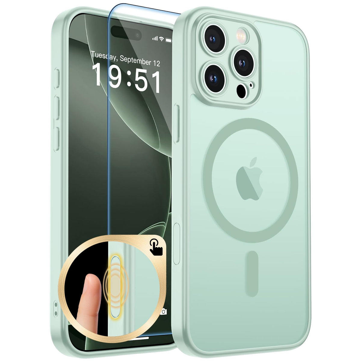 zapica Magnetic for iPhone 17 Pro Max Case, Gray