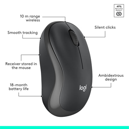 Logitech QuietType MK295 Wireless Combo - Graphite