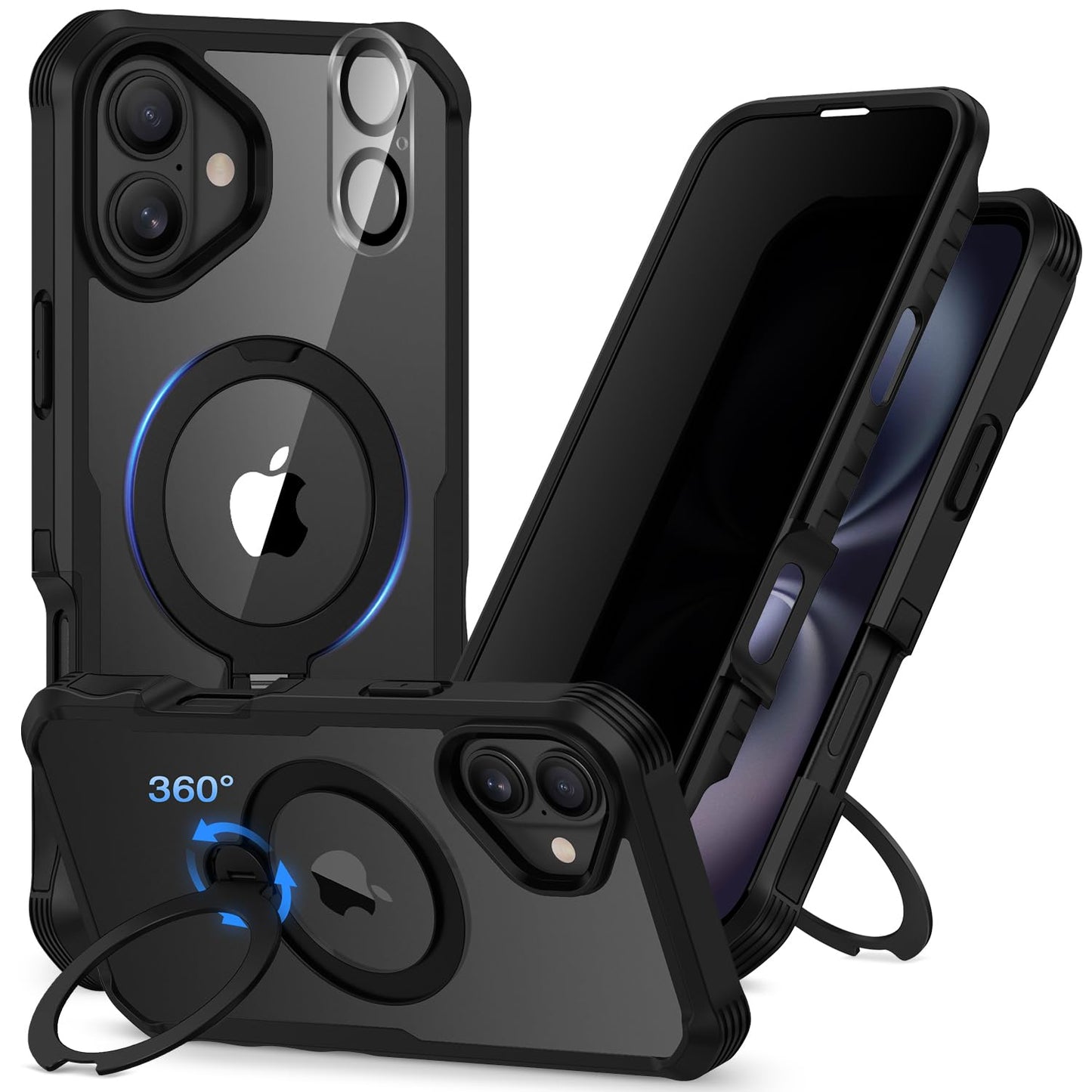 CENHUFO Privacy iPhone 14/13 Case with Glass Protector