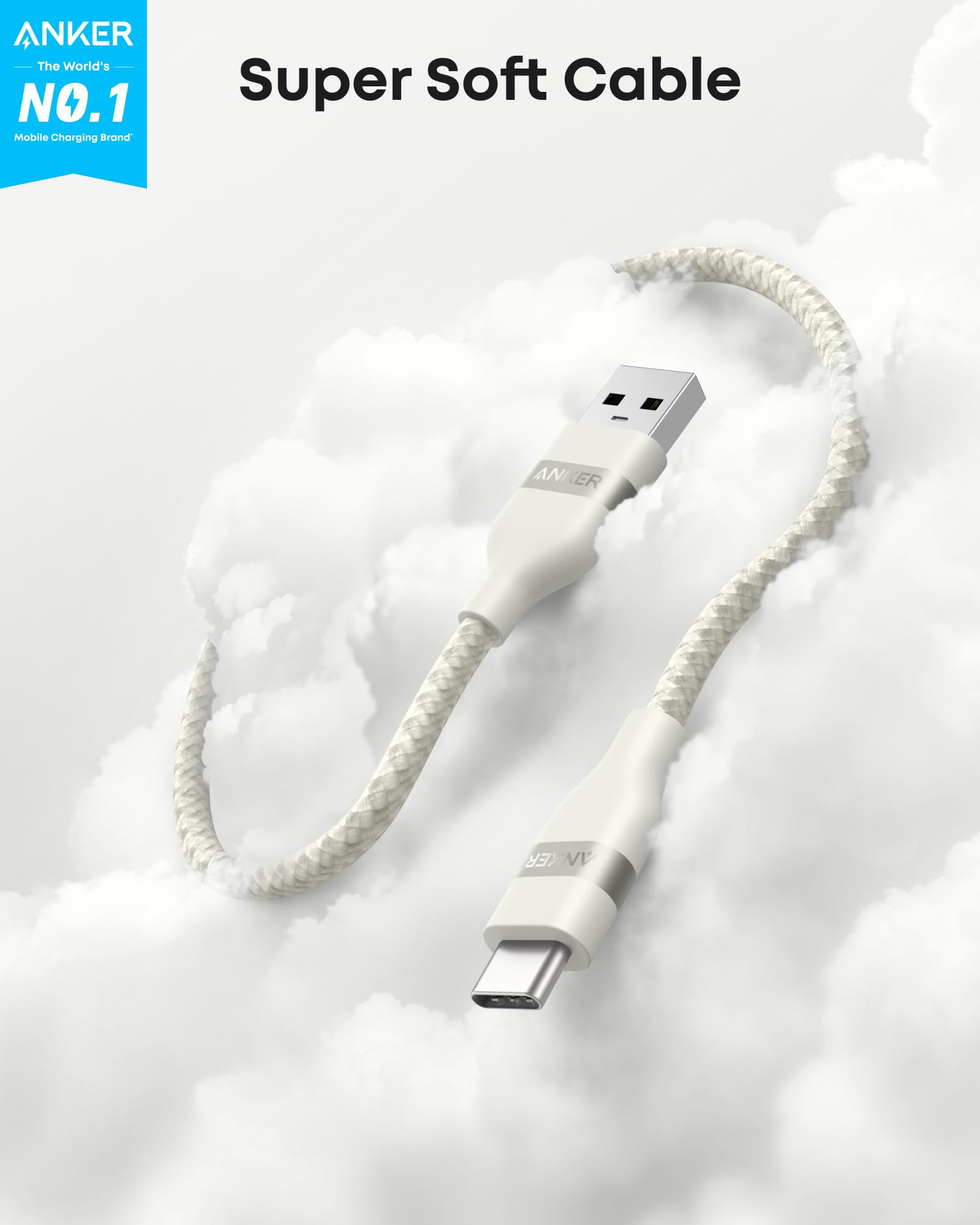 Anker Car Carplay Cable for iPhone 17 16 Pro Max Plus, Upcycled Braided USB A to USB C Car Charger Cord for Samsung Note20 and More (3FT, Black)
