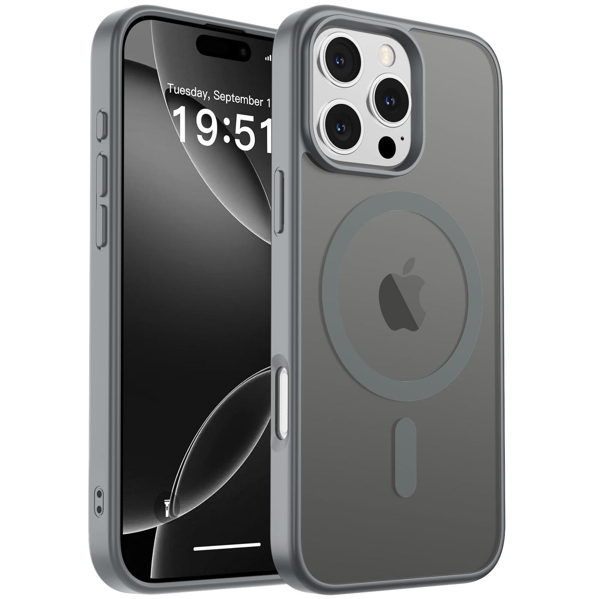 zapica Magnetic for iPhone 17 Pro Max Case, Gray