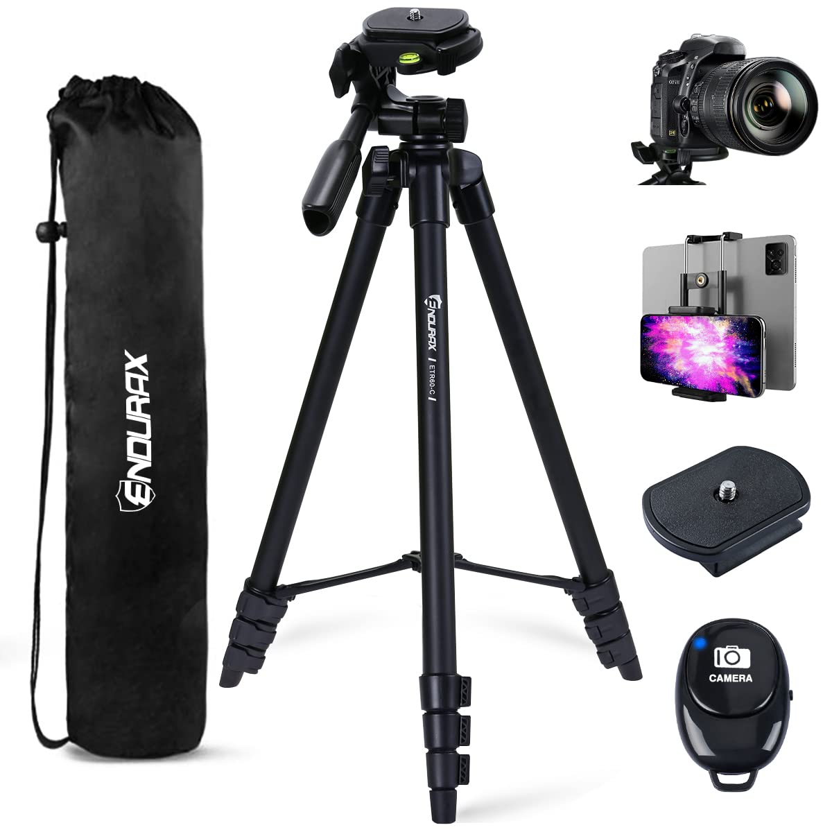 Endurax Pro 60 Tripod for DSLR & Mobile Devices