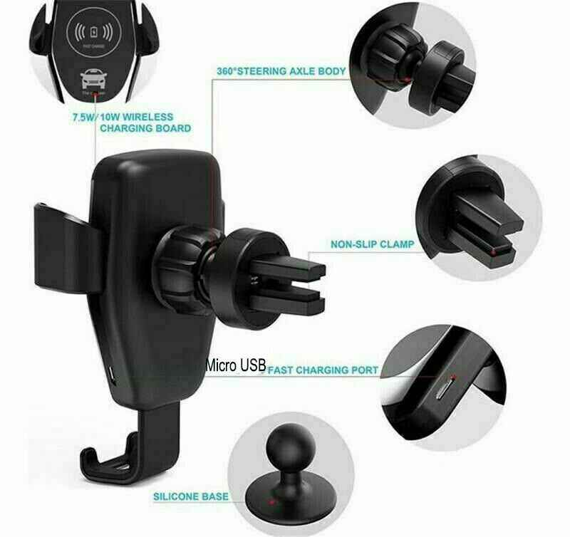 10W Qi Wireless Car Charger Mount Holder