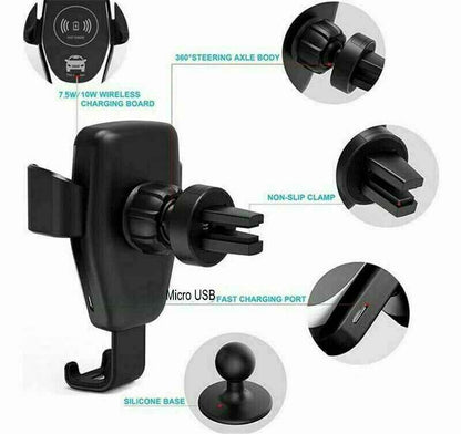 10W Qi Wireless Car Charger Mount Holder
