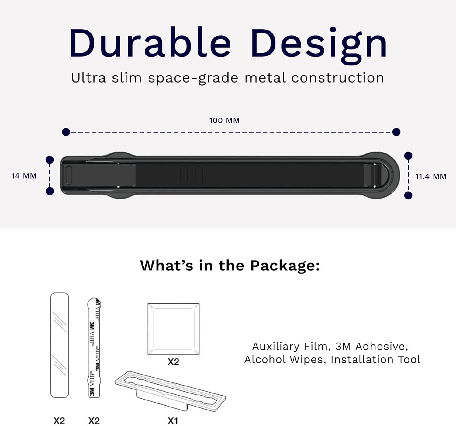 Ultra-Thin Phone Grip, Non-Slip Finger Strap , Adjustable Angle Strap Holder for Hand, Phone Case Accessory Gift for Iphone and Android