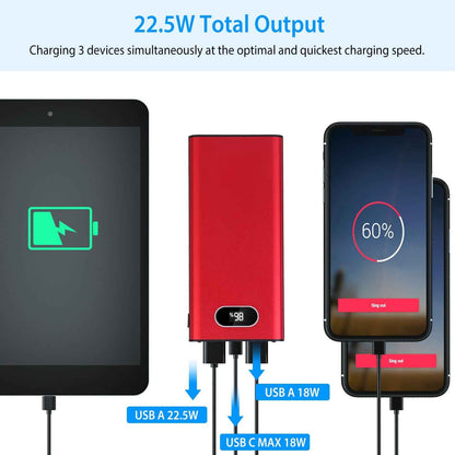20000mAh Fast Charging Power Bank with LED Display