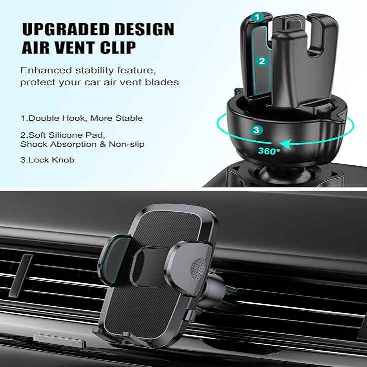 4-in-1 Universal Car Phone Mount with Super Suction