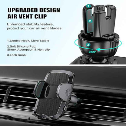 4-in-1 Universal Car Phone Mount with Super Suction