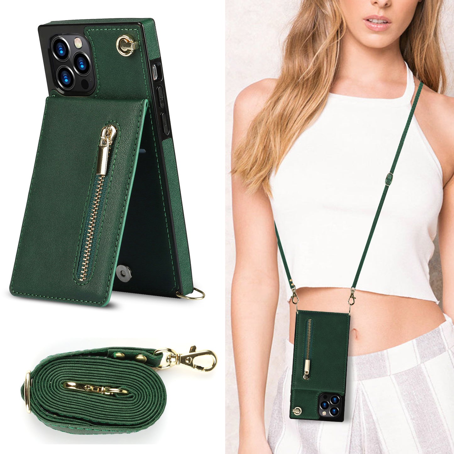 Leather Case Card  12 Messenger Phone Case Explosive Style - Small Enterprise