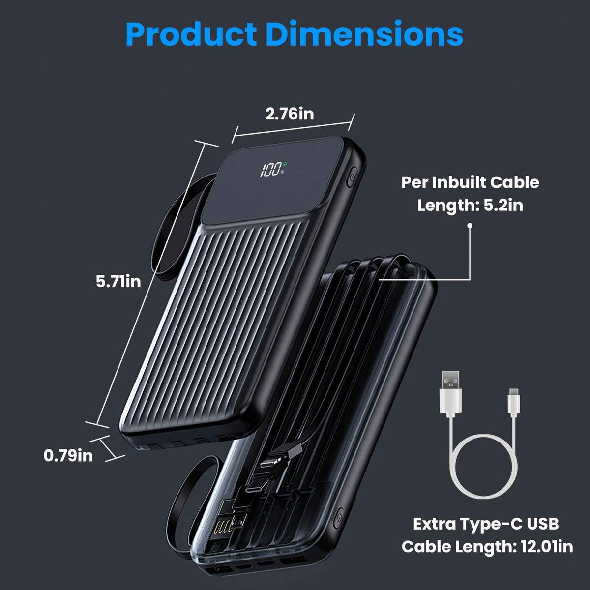 PD22W 20000mAh Fast Charging Power Bank