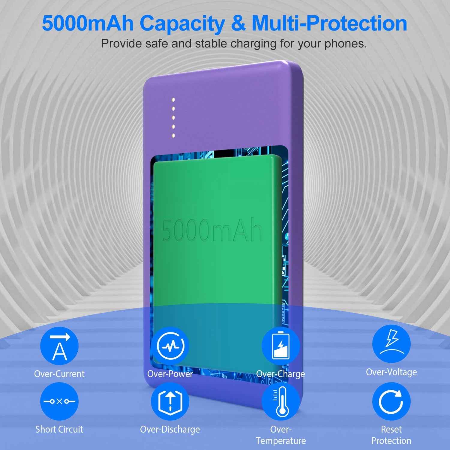 2-in-1 MagSafe Wireless Slim Power Bank 5000mAh