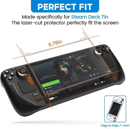 2Pcs Screen Protector for Steam Deck OLED HD Tempered Glass Screen Protection on New Steam Deck Oled Switch Oled Film Accessory