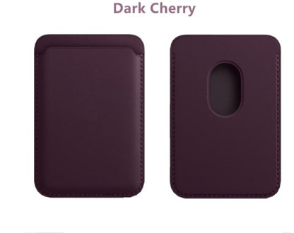 Magnetic Leather Card Holder Holder