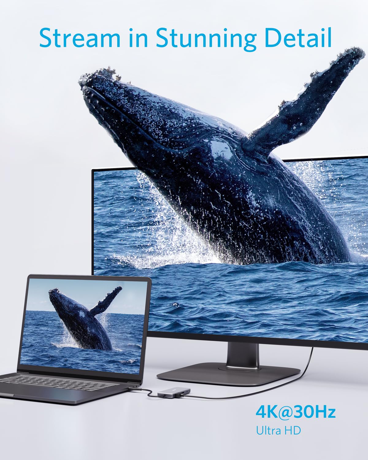 Anker Laptop Docking Station Dual Monitor, 8-in-1 USB C Hub, 4K Dual Monitor with 2 HDMI, 1 Gbps Ethernet Hub, 85W Power Delivery, SD Card Reader, for XPS and More (Charger not Included)