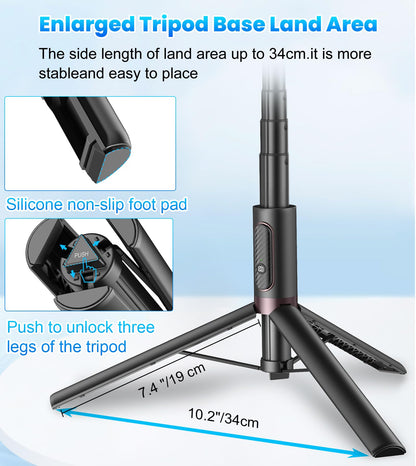 TONEOF MagFlex 68 Tripod Selfie Stick - Beige Gray - Small Enterprise