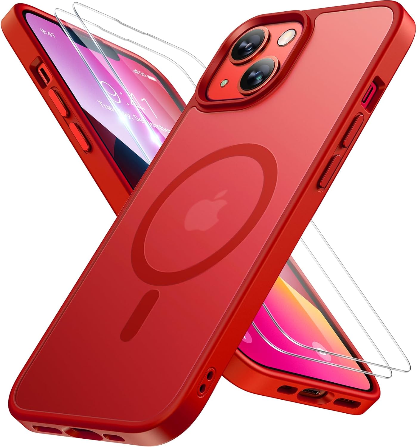Miracase Magnetic iPhone 14 Case with Protectors