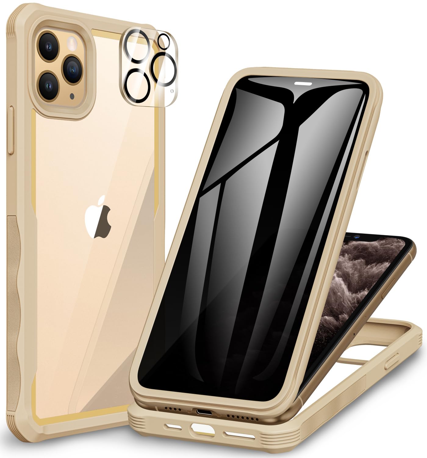 CENHUFO Privacy iPhone 14/13 Case with Glass Protector