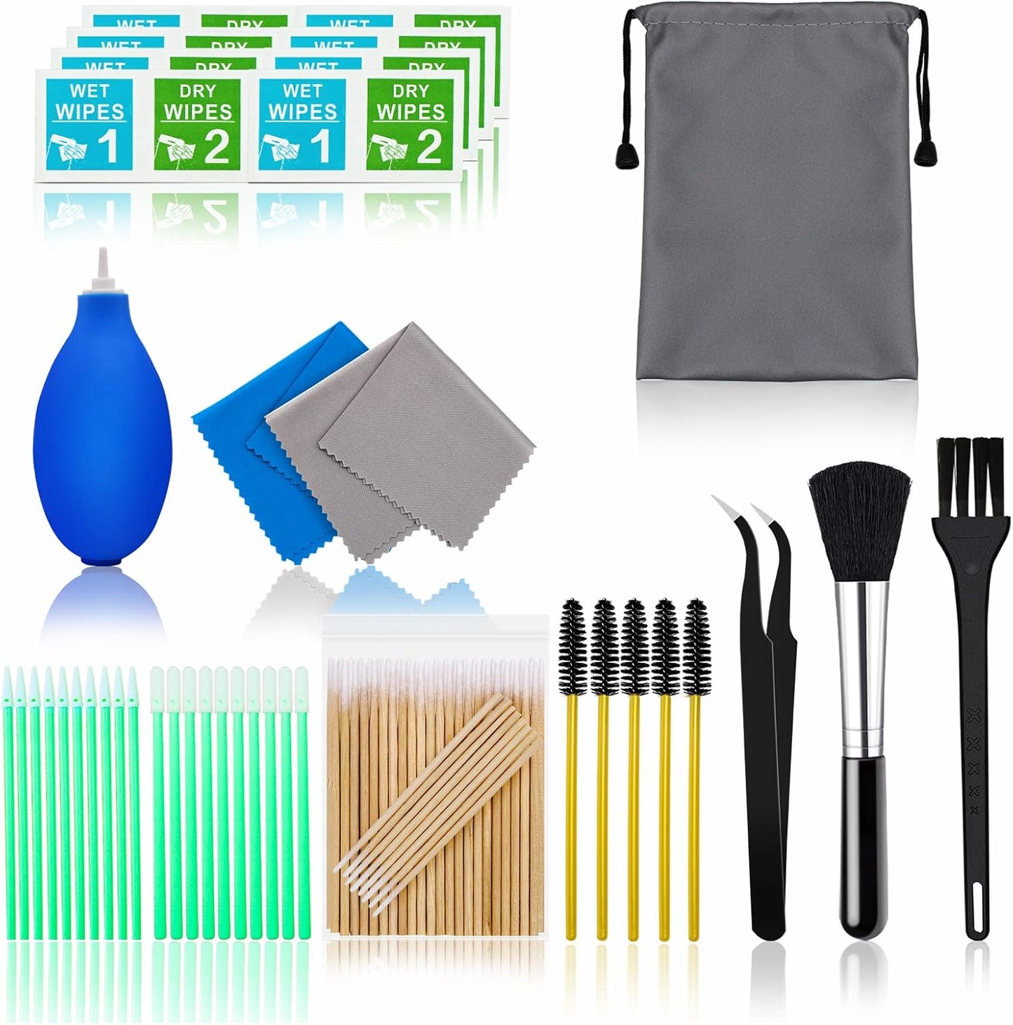 Cell Phone Cleaning Kit, Speaker Cleaner for iPhone, Charging Port Cleaning Tool, Electronic Cleaning kit, Compatible with Airpods Earbuds Camera USB C Lightning Port ipad (20-in-1)