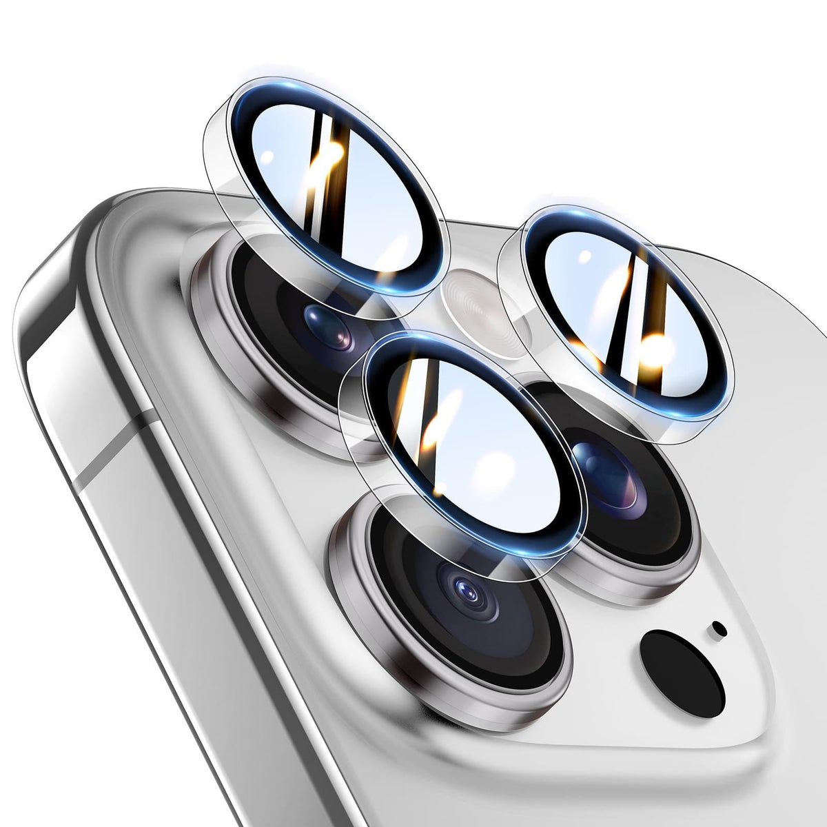 TOCOL Camera Lens Protector for iPhone 17 Tempered Glass HD Individual Scratch Resistant Camera Cover Accessories Case Friendly 2 Pack（Clear）