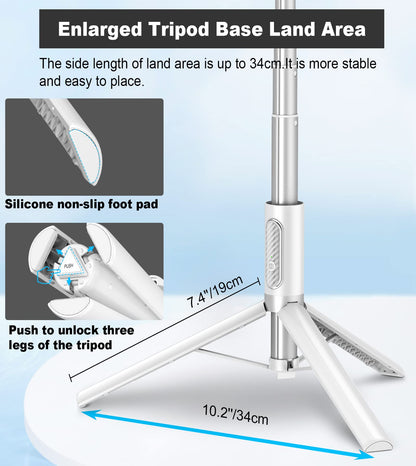 TONEOF MagFlex 68 Tripod Selfie Stick - Beige Gray - Small Enterprise