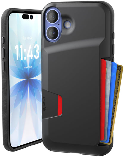 Smartish iPhone 18 Pro/17 Pro Wallet Case, Wallet Slayer V1, Cherry Blossom