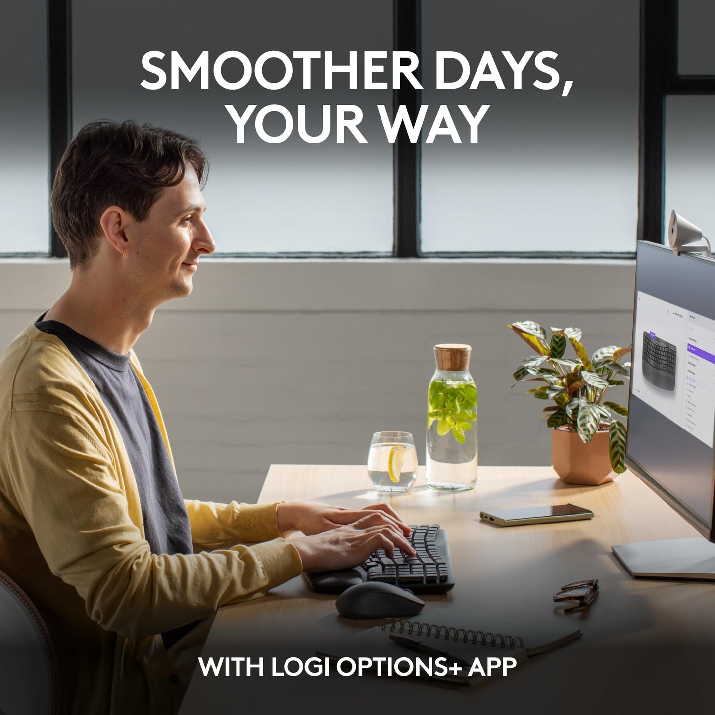 WaveEase Wireless Ergokey by Logitech