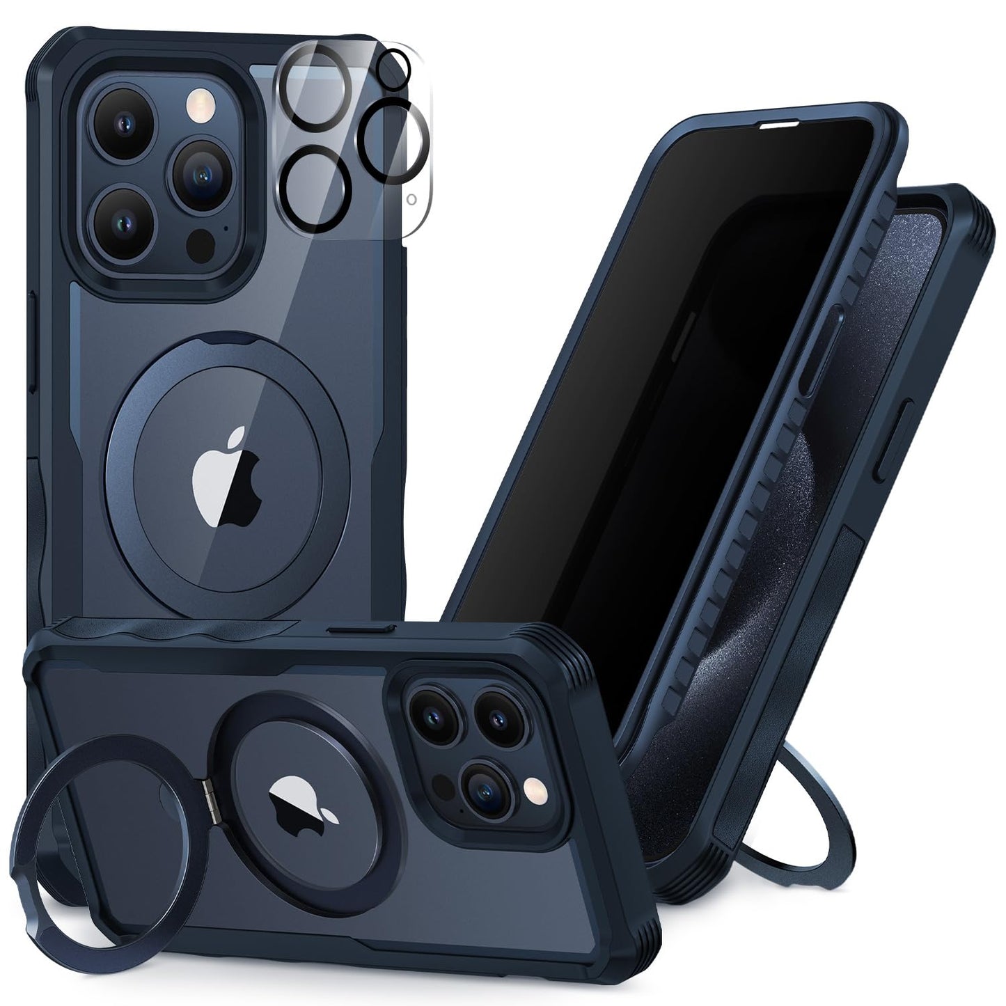 CENHUFO Privacy iPhone 14/13 Case with Glass Protector