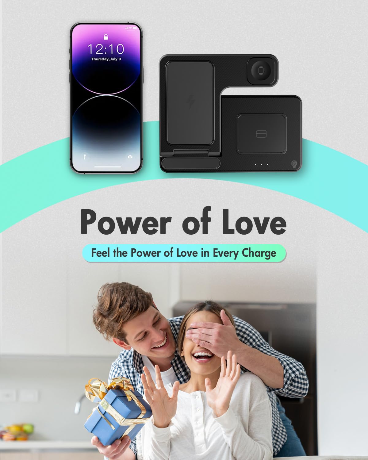 3-in-1 Charger Stand for iPhone, Watch, Airpods - Small Enterprise