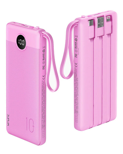 ChargeMate 10000mAh: Portable Power Bank for All Devices - Pink - Small Enterprise