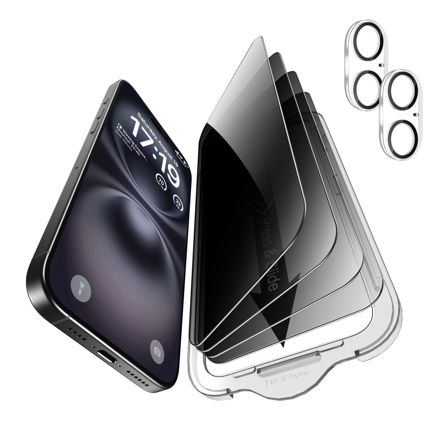 iPhone 13 4-Pack Privacy Glass Shield - Military Grade - Small Enterprise